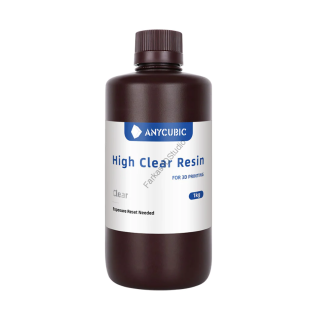 Anycubic High Clear Resin, sárgulásmentes átlátszó műgyanta 1KG